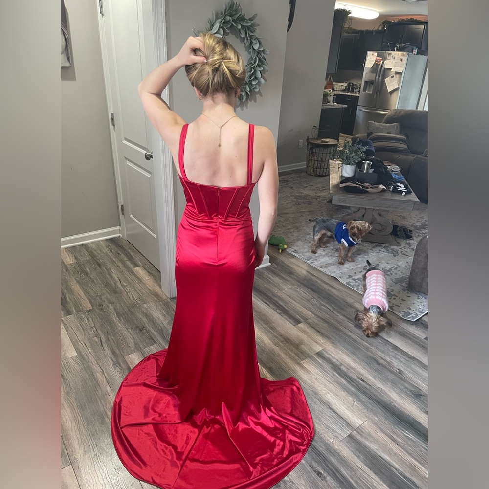 Red formal dress